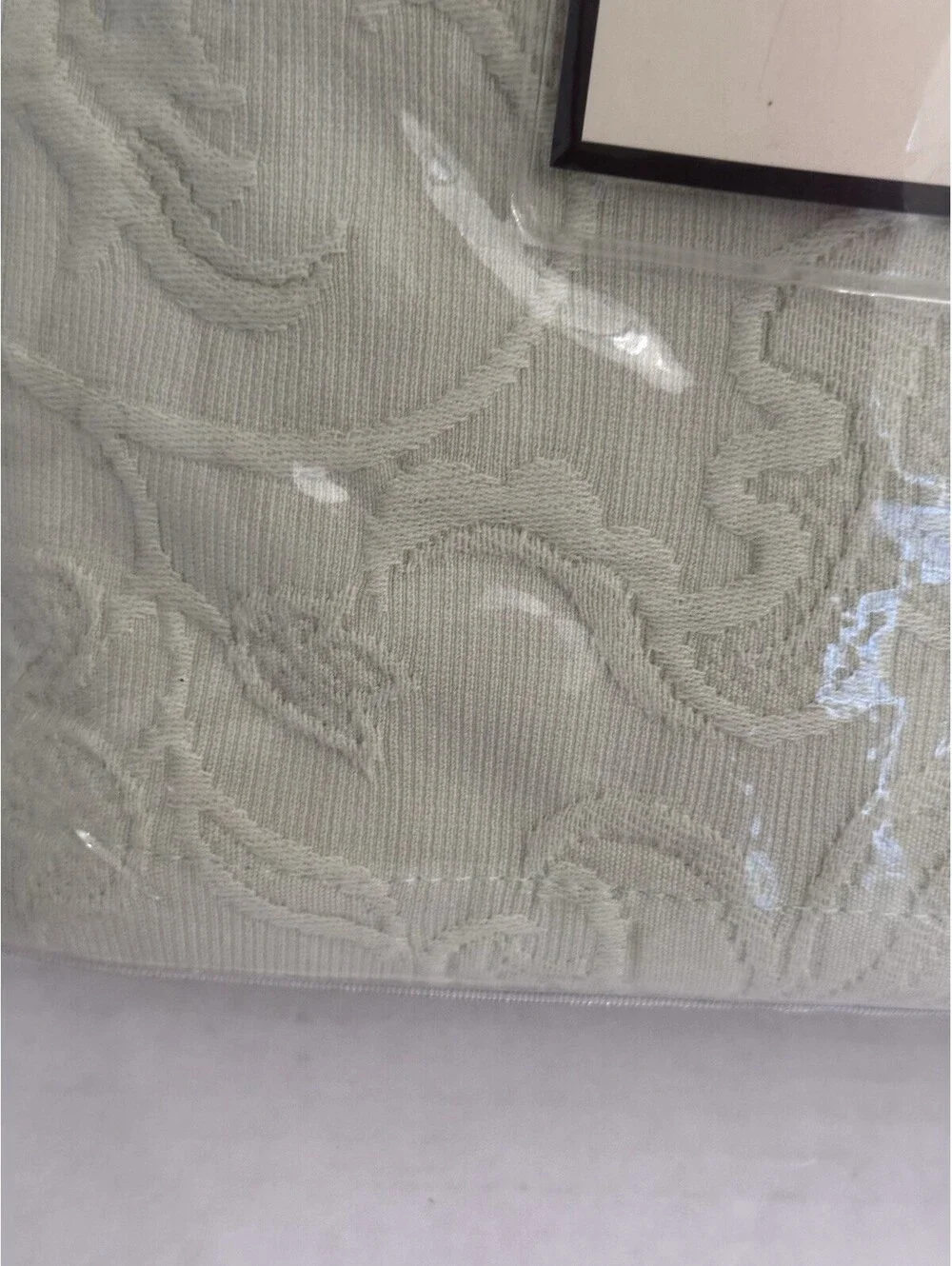 Pottery Barn Ambrosia Matelasse 100% Cotton LEAF Green TWIN Bedskirt NEW